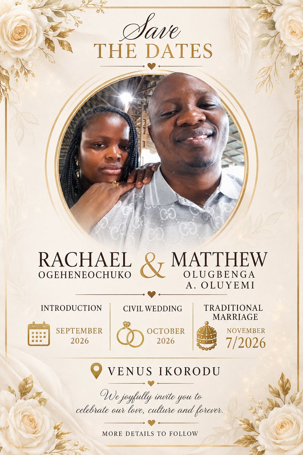 Rachael & Matthew — a couple married through Richy Mature Singles